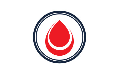 Modello logo icona goccia di sangue versione v39