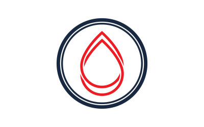 Modello logo icona goccia di sangue versione v3
