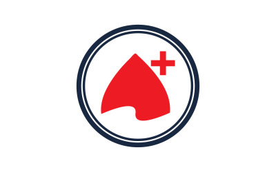 Modello logo icona goccia di sangue versione v44