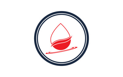 Modelo de logotipo de ícone de gota de sangue versão v23