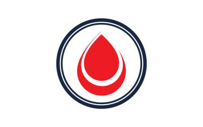 Modelo de logotipo de ícone de gota de sangue versão v39