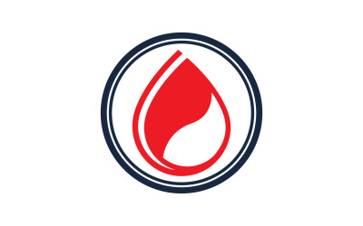 Modelo de logotipo de ícone de gota de sangue versão v7