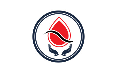 Šablona loga ikony kapky krve verze v37