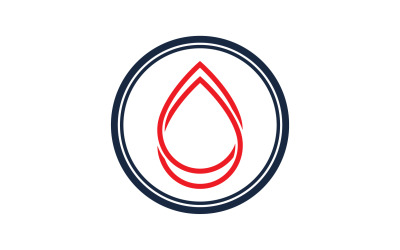 Šablona loga ikony kapky krve verze v3