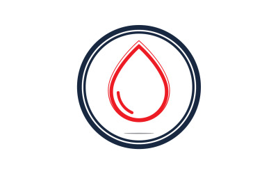 Szablon logo ikony kropli krwi w wersji v13