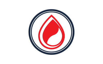 Szablon logo ikony kropli krwi w wersji v6