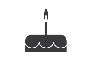 Verjaardagstaart logo pictogram versie v55