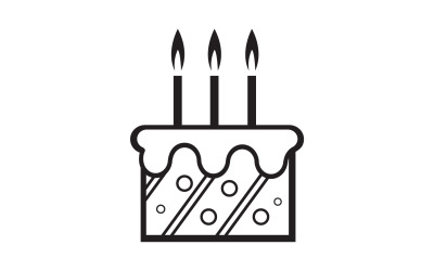 Versão do ícone do logotipo do bolo de aniversário v41