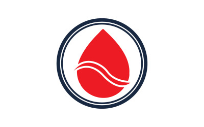 Blutstropfen-Symbol-Logo-Vorlage, Version v47