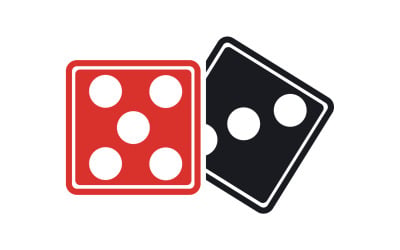 Dice game poxer logo icon  template version v37