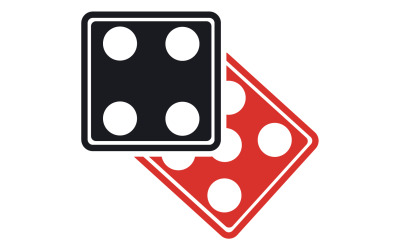 Dice game poxer logo icon  template version v40