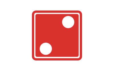Dice game poxer logo icon  template version v58