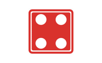 Gra w kości poxer szablon ikony logo wersja v60