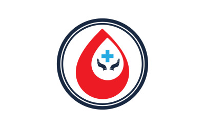 Kan damlası simgesi logo şablonu sürümü v61