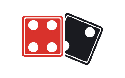 Kostková hra poxer logo šablony verze v44