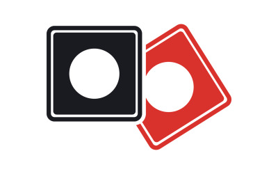 Kostková hra poxer logo šablony verze v63
