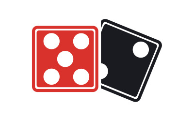Modèle d&amp;#39;icône de logo de jeu de dés poxer version v45