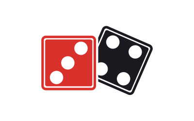 Modello icona logo poxer gioco di dadi versione v27