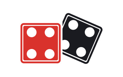 Modello icona logo Poxer gioco di dadi versione v28