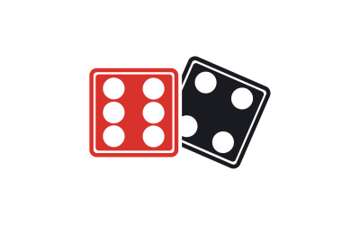 Modello icona logo poxer gioco di dadi versione v30