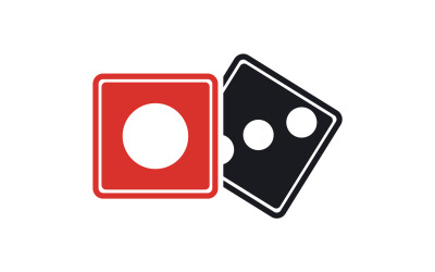 Modello icona logo poxer gioco di dadi versione v33