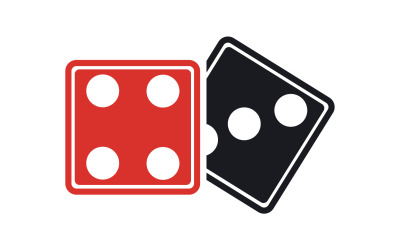 Modello icona logo poxer gioco di dadi versione v36
