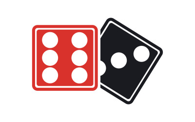 Modello icona logo Poxer gioco di dadi versione v38