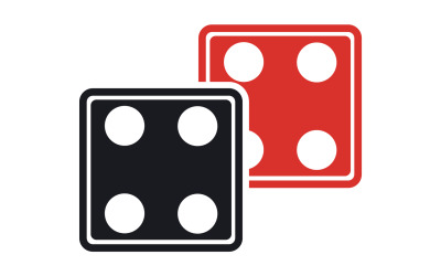 Modello icona logo Poxer gioco di dadi versione v39