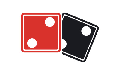 Modello icona logo poxer gioco di dadi versione v42