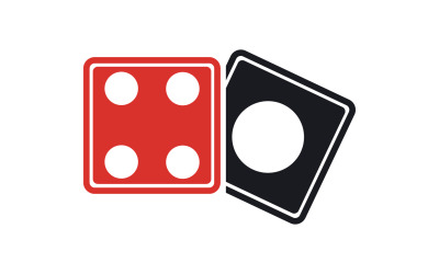 Modello icona logo poxer gioco di dadi versione v52
