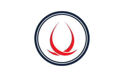 Modelo de logotipo de ícone de gota de sangue versão v52
