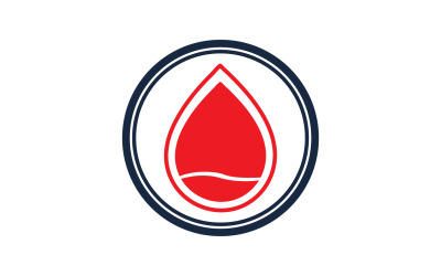 Modelo de logotipo de ícone de gota de sangue versão v55