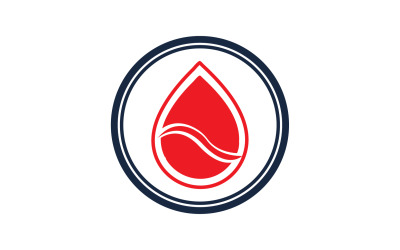 Modelo de logotipo de ícone de gota de sangue versão v56