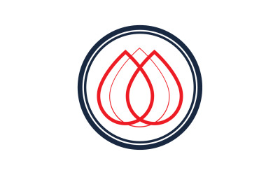 Modelo de logotipo de ícone de gota de sangue versão v58