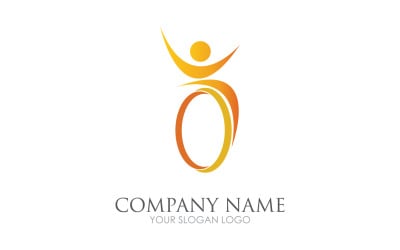 Plantilla de icono de logotipo de Difabel versión v12