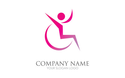 Plantilla de icono de logotipo de Difabel versión v21