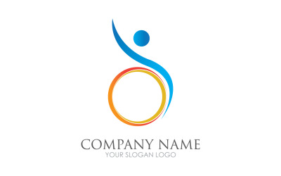 Plantilla de icono del logotipo de Difabel versión v1