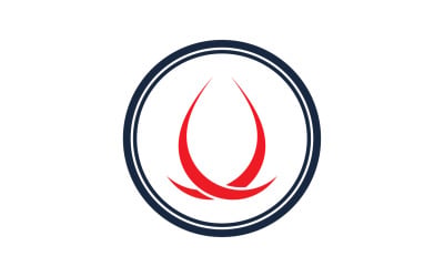 Szablon logo ikony kropli krwi w wersji v52