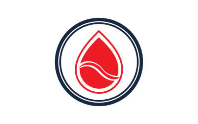 Szablon logo ikony kropli krwi w wersji v56
