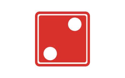 Tärningsspel poxer logotyp ikon mall version v58