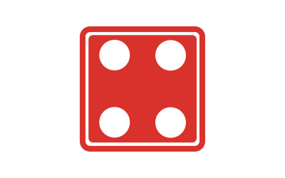 Tärningsspel poxer logotyp ikon mall version v60