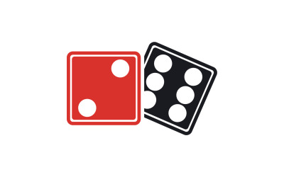 Würfelspiel-Poxer-Logo-Symbol-Vorlage, Version v10