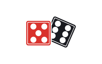 Würfelspiel-Poxer-Logo-Symbol-Vorlage, Version v13