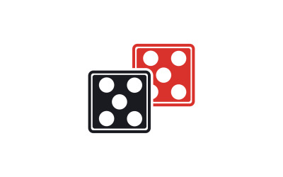 Würfelspiel-Poxer-Logo-Symbol-Vorlage, Version v31
