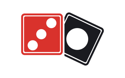 Würfelspiel-Poxer-Logo-Symbol-Vorlage, Version v51