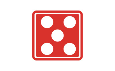 Zar oyunu poxer logo simge şablonu sürüm v61