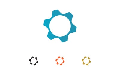 Dişli kutusu logo simge şablonu vektör v25