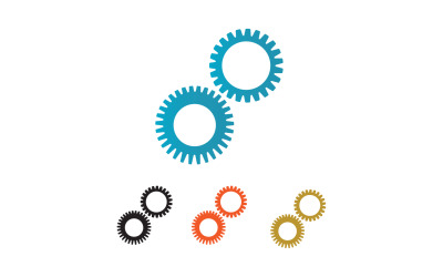 Dişli kutusu logo simge şablonu vektör v46