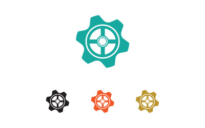 Gear box logo icon template vector v30