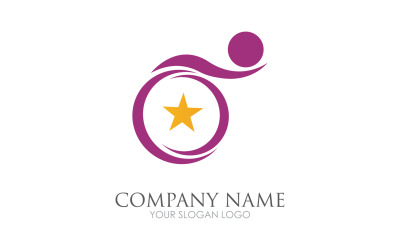 Plantilla de icono de logotipo Difabel versión v32
